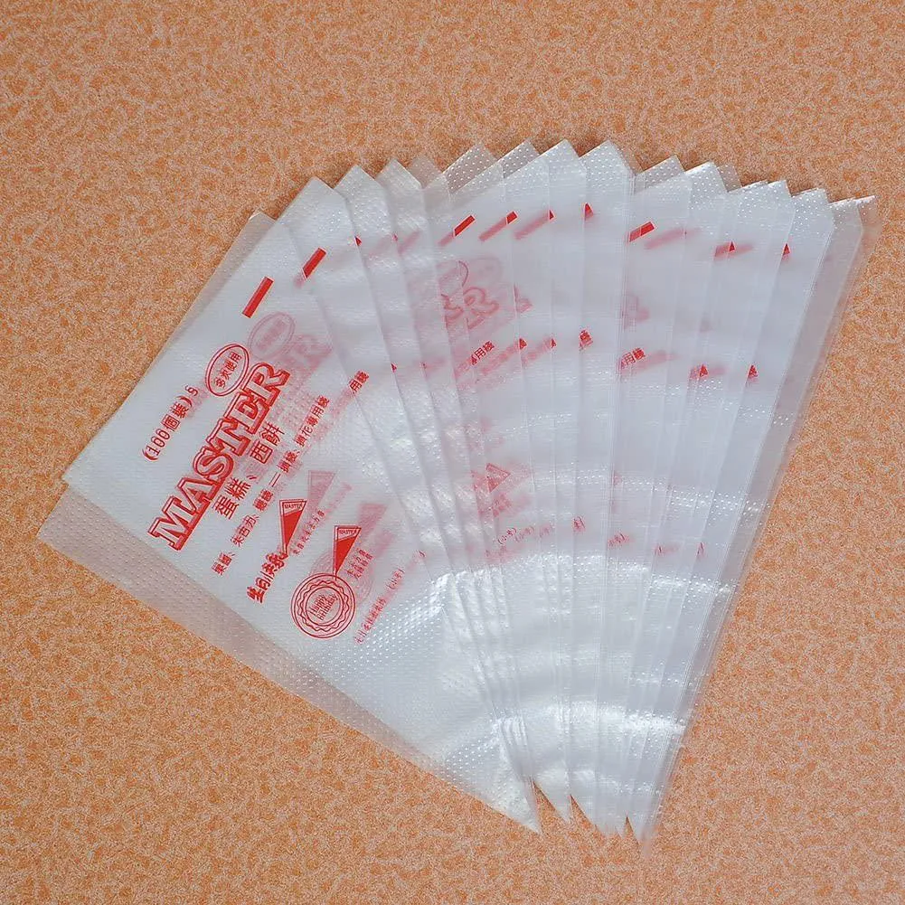 100-Pack: Disposable Cream Pastry Bags
