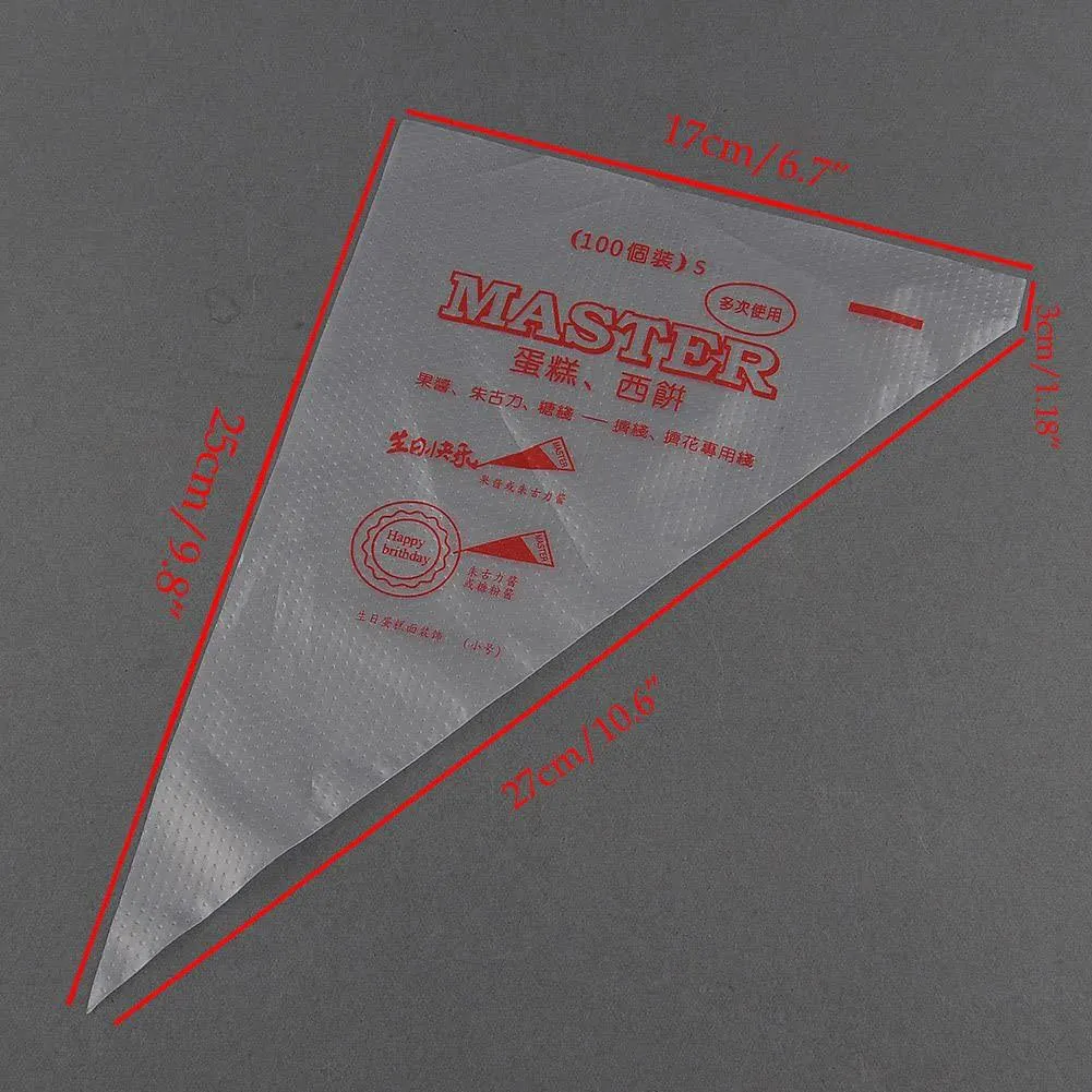100-Pack: Disposable Cream Pastry Bags