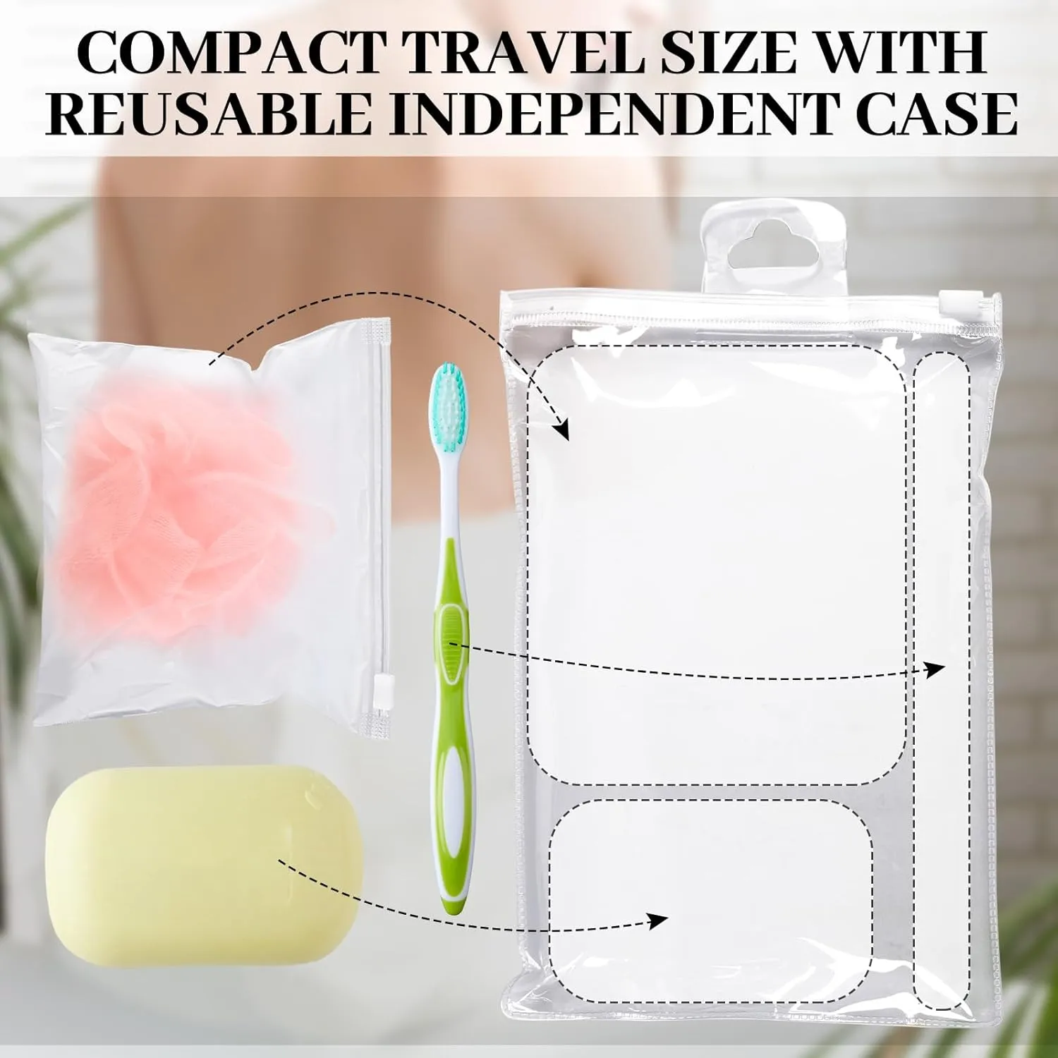 12 Pcs Travel Size Loofah Individually Wrapped, Small Shower Puff Bath Sponge Pouf Ball Bulk Mesh Bath Puff Mini Loofah Sponge with Case Bulk for Shower Care(Colorful)
