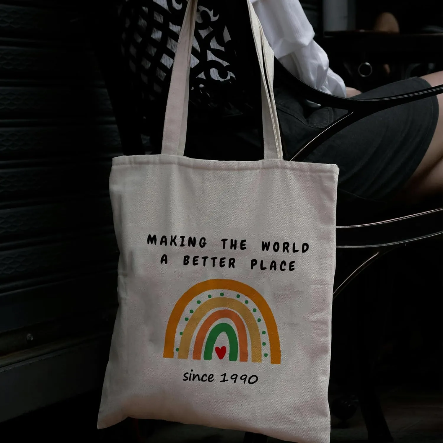 1990 1991 1992 1993 1994 1995 1996 1997 1998 1999 Birthday Gifts for Women, Reusable Canvas Tote Bags for Shopping