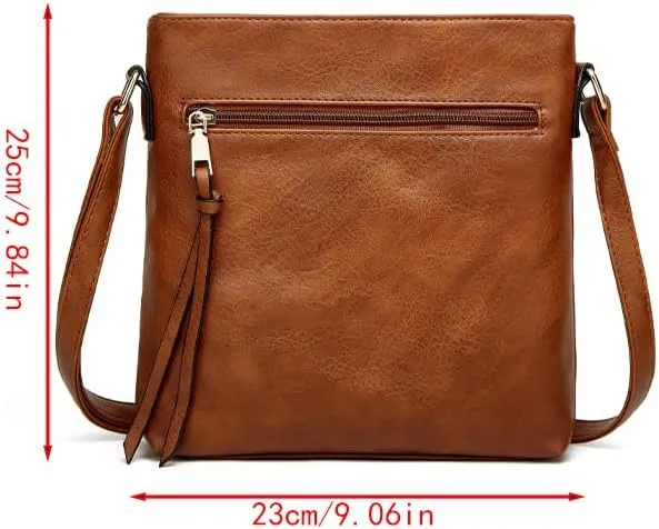 1pcs Leather Cross Body Bags for Women Anti Theft Cross Body Bag Soft Leather Cross Body Bags.
