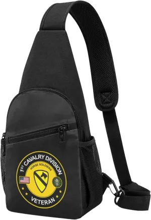 1st Cavalry Division Veteran Chest Pack Leisure Shoulder Crossbody Chest Bag