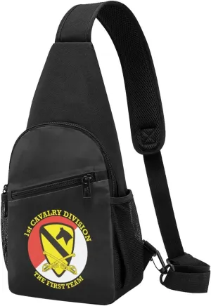 1st Cavalry Division with Sabres Chest Pack Leisure Shoulder Crossbody Chest Bag