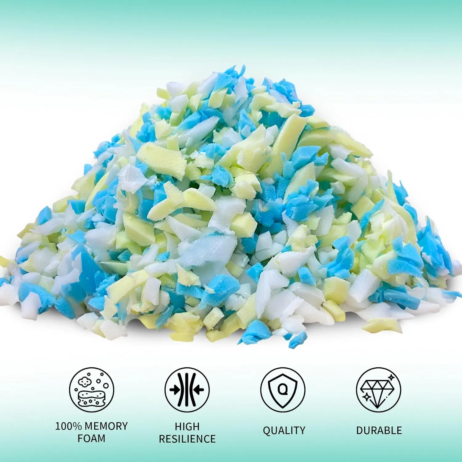 20lbs Shredded Memory Foam Filling for Bean Bag Filler, Premium Soft Filling,Without Added Gel Particles,Very Suitable for Filling Bean Bags and Pillows