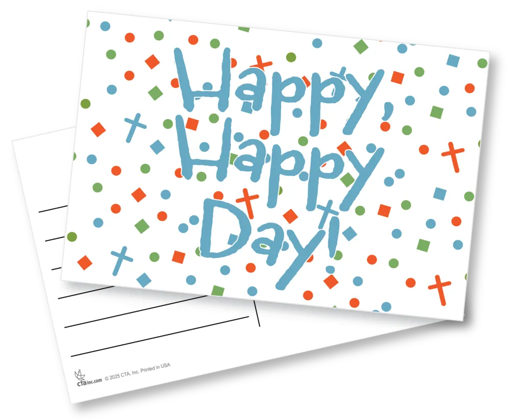 25-Pack of Postcards - Happy, Happy Day!