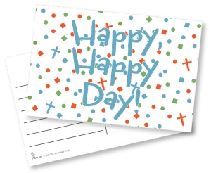 25-Pack of Postcards - Happy, Happy Day!