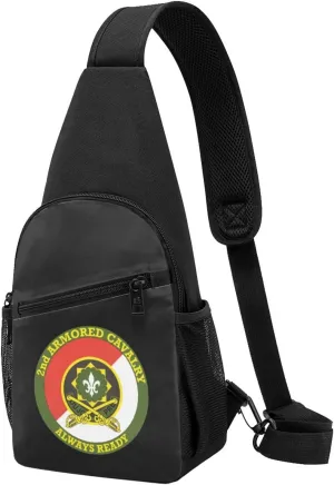 2nd Armored Cavalry with Sabres Chest Pack Leisure Shoulder Crossbody Chest Bag