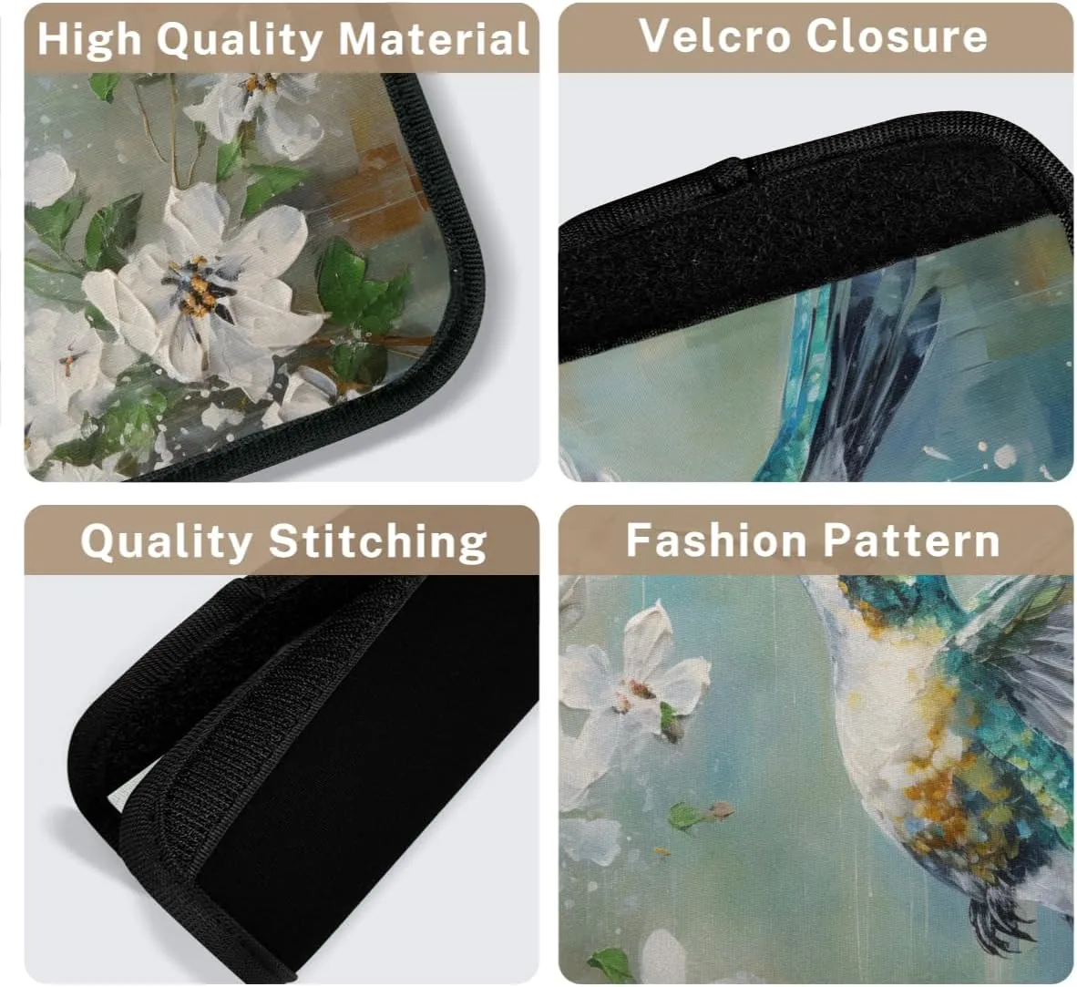 2Pcs Luggage Handle Wrap for Suitcase, Hummingbird Luggage Identifiers Travel Bag Wraps Suitcase Handle Protection Sleeve Cover