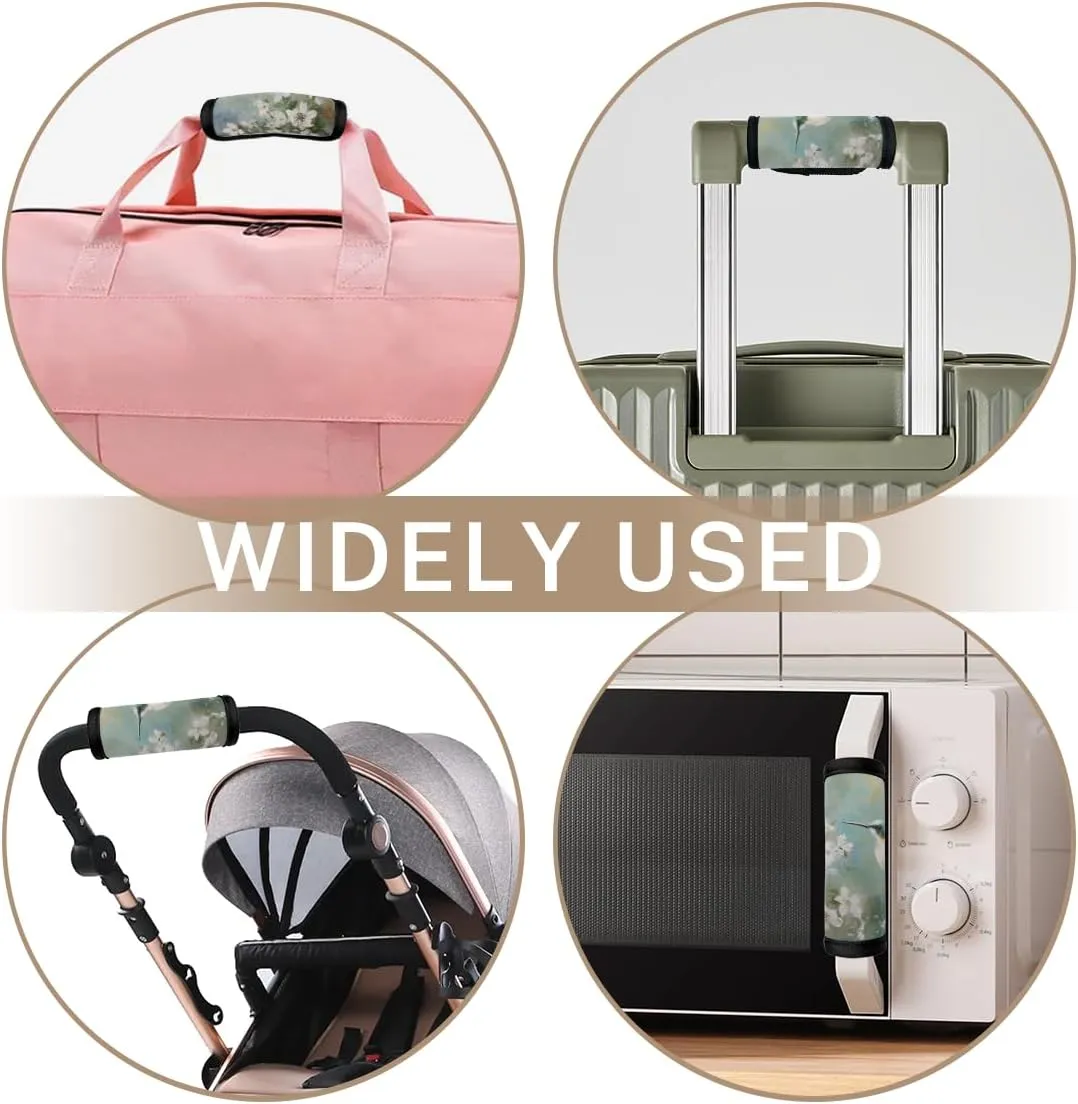 2Pcs Luggage Handle Wrap for Suitcase, Hummingbird Luggage Identifiers Travel Bag Wraps Suitcase Handle Protection Sleeve Cover