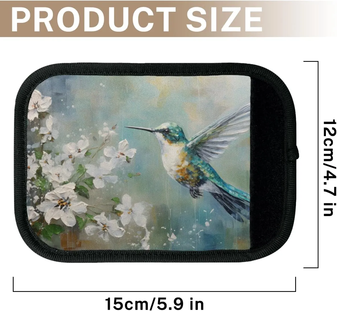 2Pcs Luggage Handle Wrap for Suitcase, Hummingbird Luggage Identifiers Travel Bag Wraps Suitcase Handle Protection Sleeve Cover