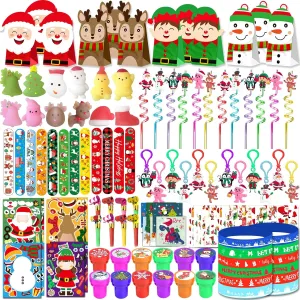 316Pcs Christmas Party Favors for Kids, Xmas Birthday Party Supplies Decor, Christmas Goodie Bag Stuffers, Advent Calendar Pinata Fillers, Classroom Rewards Prize, Christmas Stocking Stuffers for Kids