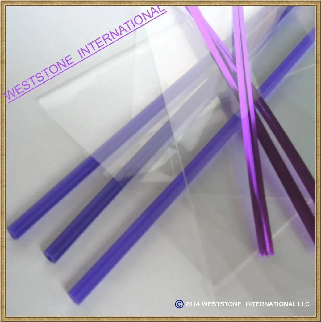 50pcs X (6" Purple Lollipop Stick   Bag   Twist Ties) for cake pops Lollipop Candy