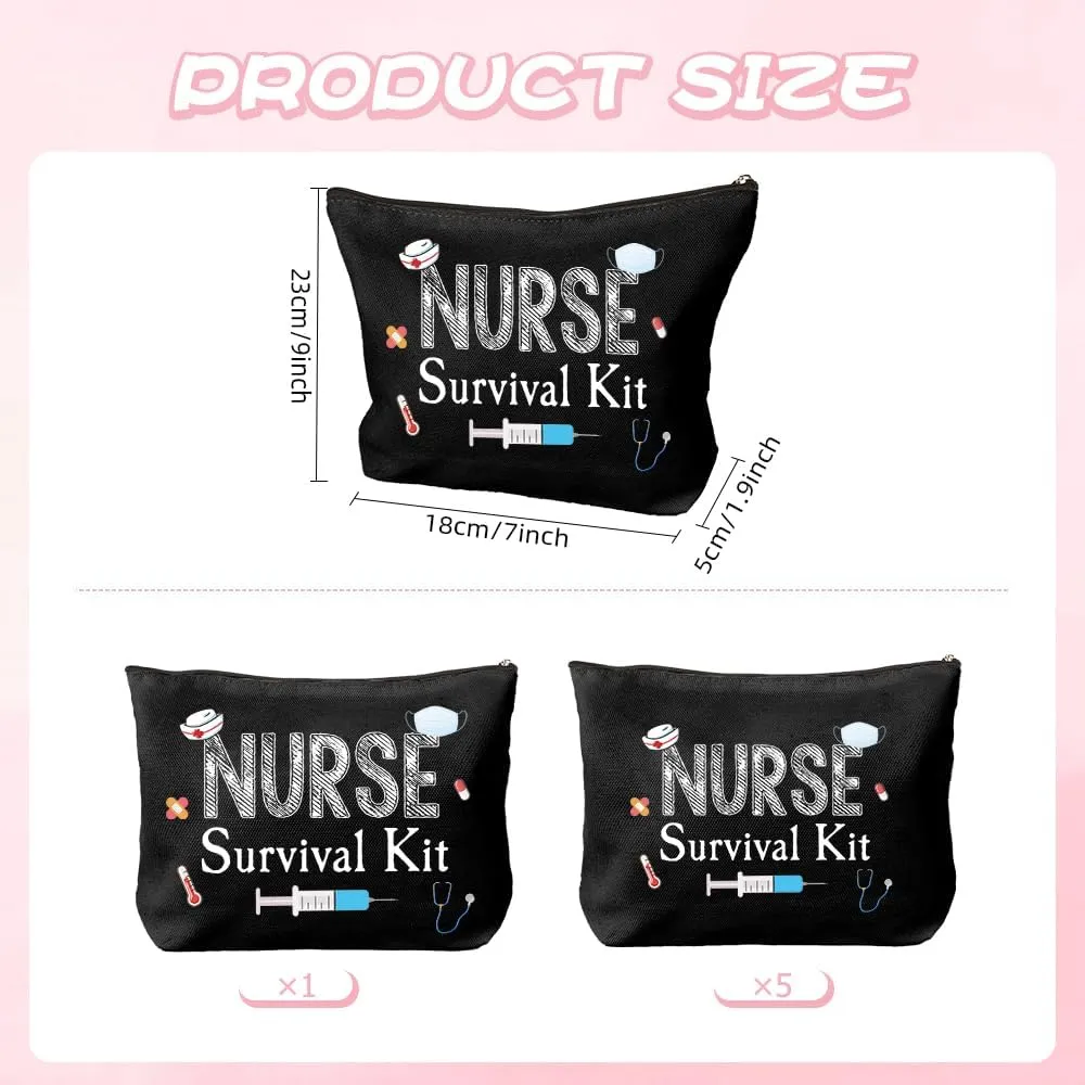 6 Pcs Nurse Gifts,Gifts for Nurses,Nurse Appreciation Gifts,Nurses Week Gifts,Nurse Retirement Graduation Gifts for Women,Nurse Valentines Thank You Gifts,Cosmetic Bag,Nurse Accessories for Work Gifts
