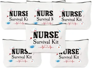 6 Pcs Nurse Gifts,Gifts for Nurses,Nurse Appreciation Gifts,Nurses Week Gifts,Nurse Retirement Graduation Gifts for Women,Nurse Valentines Thank You Gifts,Cosmetic Bag,Nurse Accessories for Work Gifts