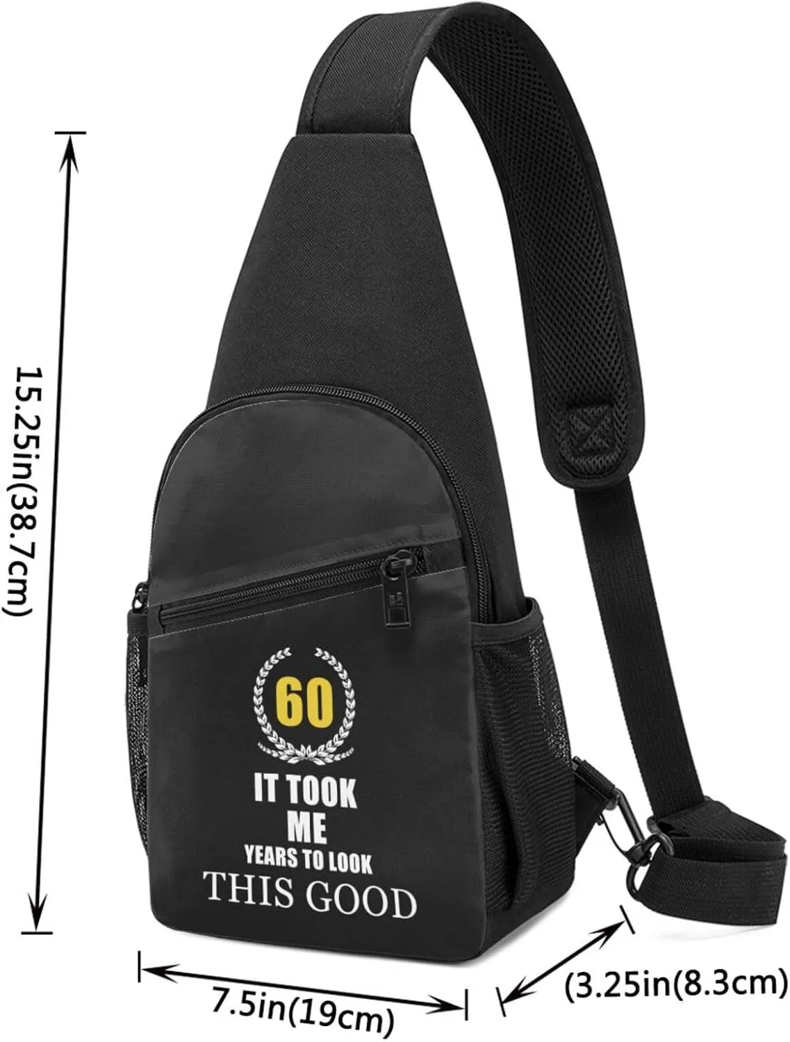 60 Years Old Birthday Chest Pack Leisure Shoulder Crossbody Chest Bag