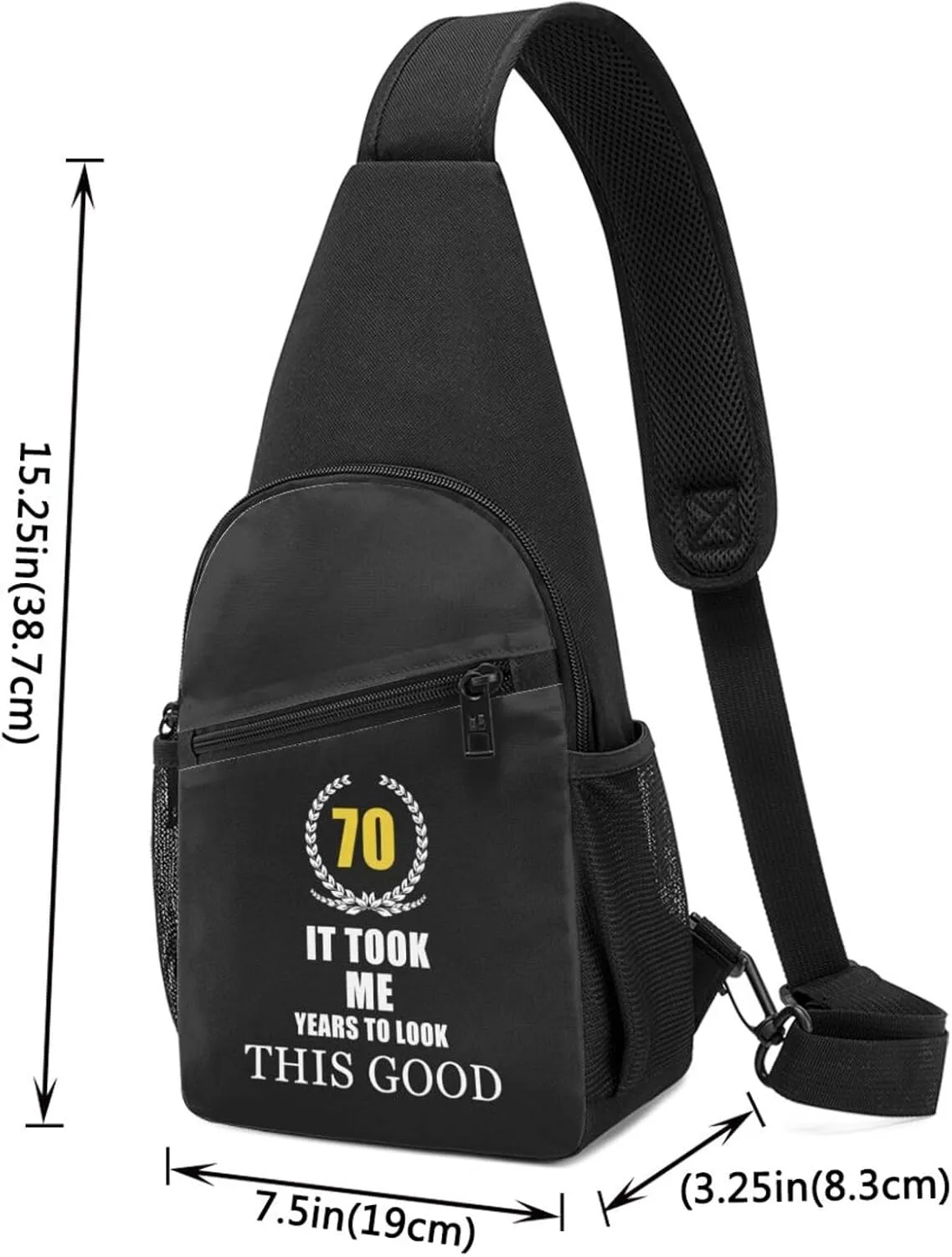 70 Years Old Birthday Chest Pack Leisure Shoulder Crossbody Chest Bag