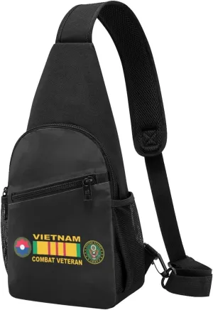 9th Infantry Division Vietnam Combat Veteran Chest Pack Leisure Shoulder Crossbody Chest Bag