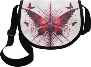 Adorable Pug Dog Women Cross Body Bag, Minimalist Art Flower Casual Shoulder Bag, UK Flag Satchel Messenger Bags