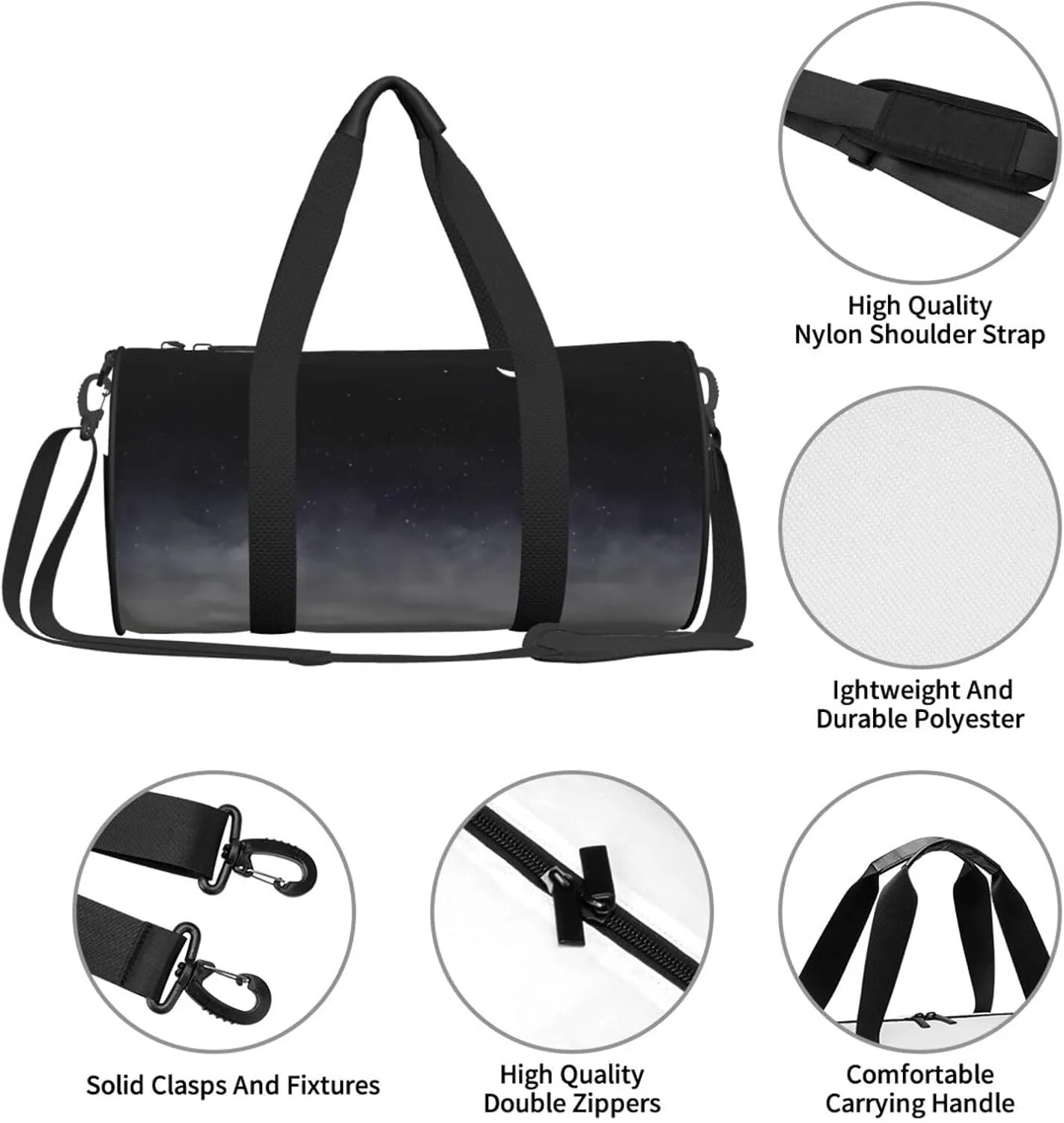 After we die Round Travel Duffel Bag Large Capacity Gym Sports Bags for Hiking Vacation Trips