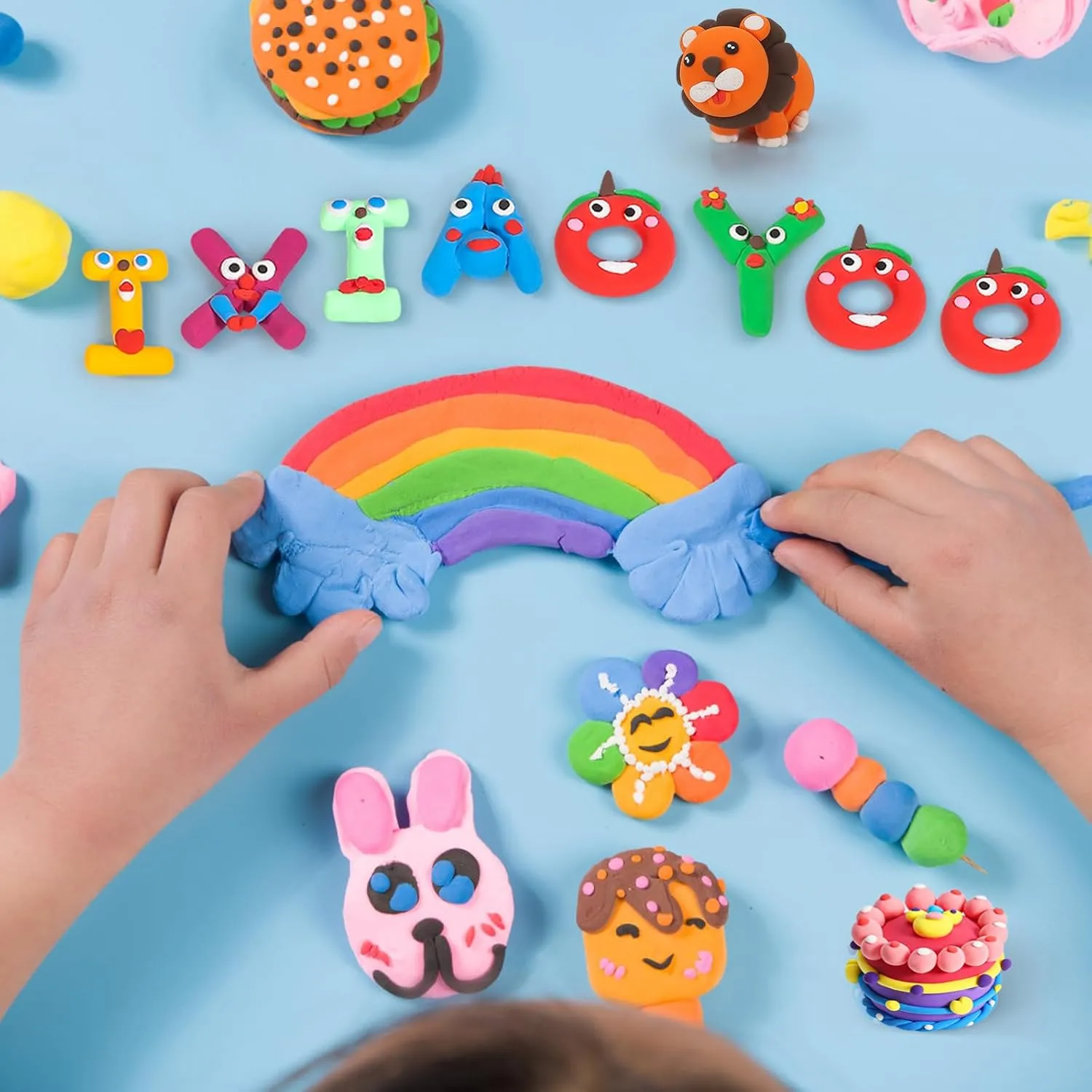 Air Dry Clay, 100 Colors Modelling Clay for Kids, DIY Molding Magic Clay for with Tools, Soft & Non-Sticky, Toys Gifts for Age 3 4 5 6 7 8  Years Old Boys Girls Kids