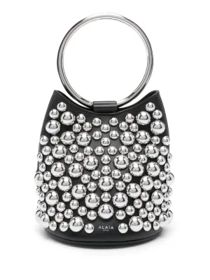 Alaia Ring Mini Leather Bucket