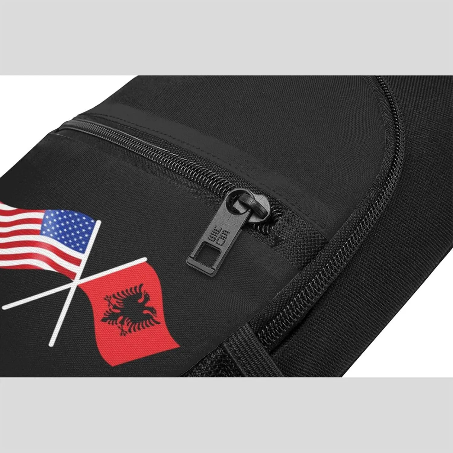 American And Albania Flag Chest Pack Leisure Shoulder Crossbody Chest Bag