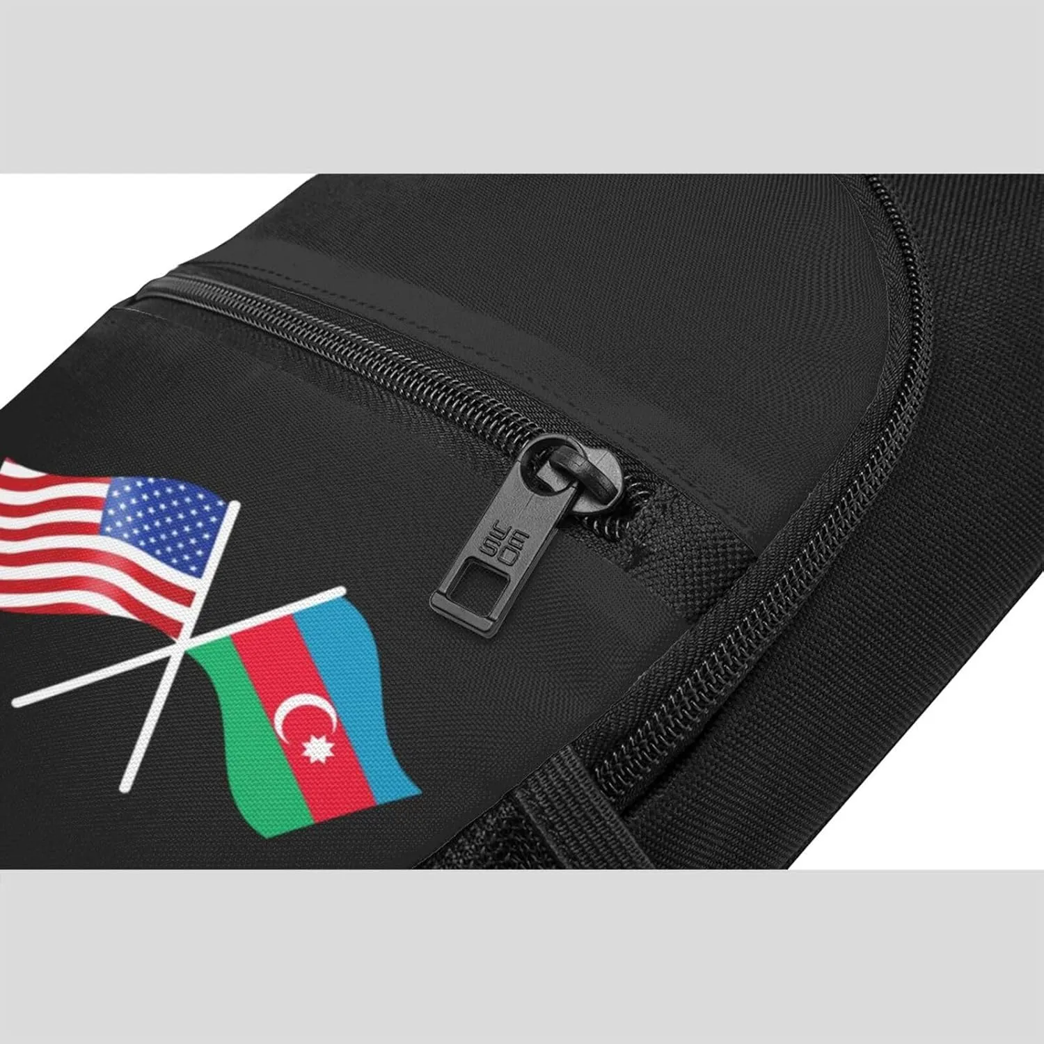 American And Azerbaijan Flag Chest Pack Leisure Shoulder Crossbody Chest Bag