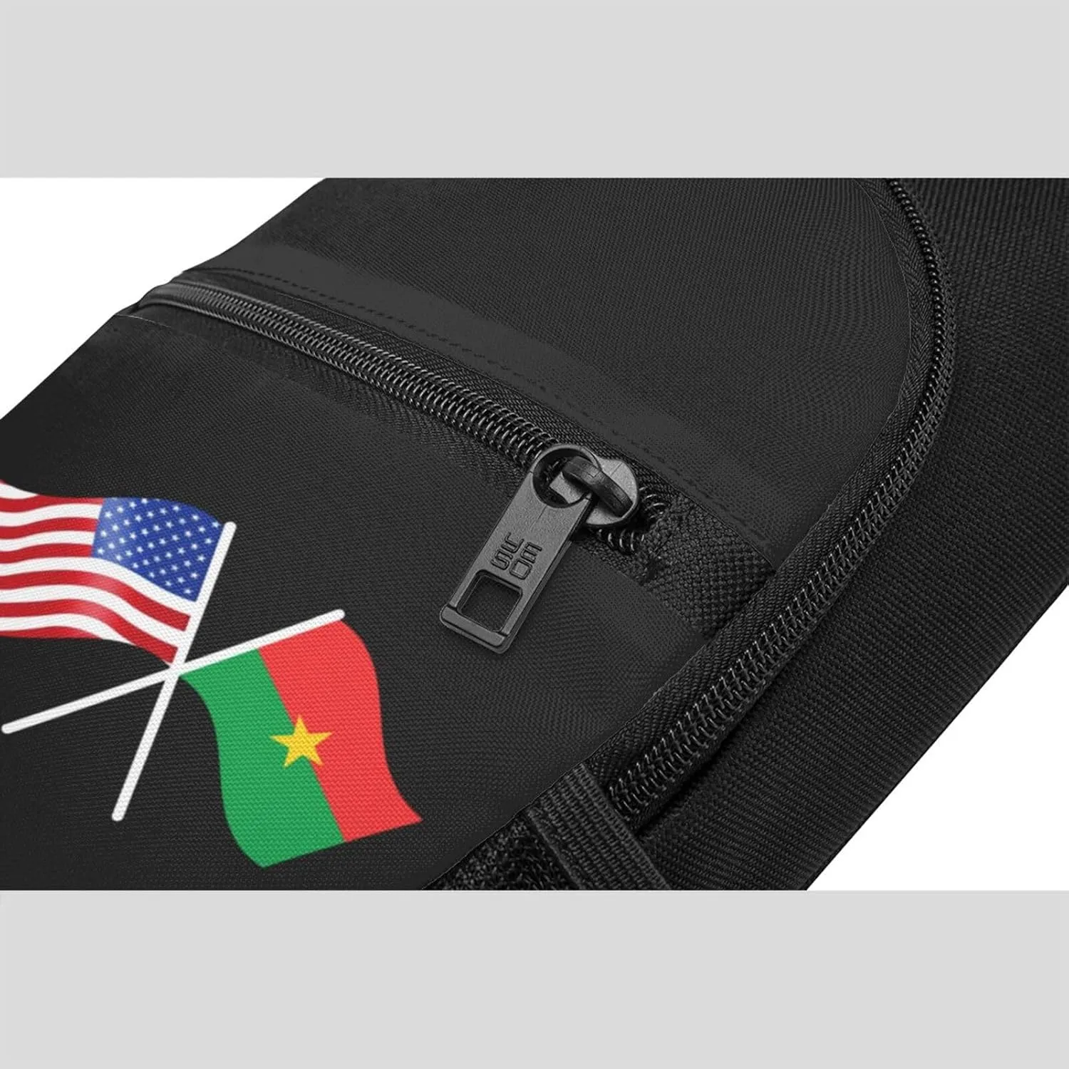 American And Burkina Faso Flag Chest Pack Leisure Shoulder Crossbody Chest Bag