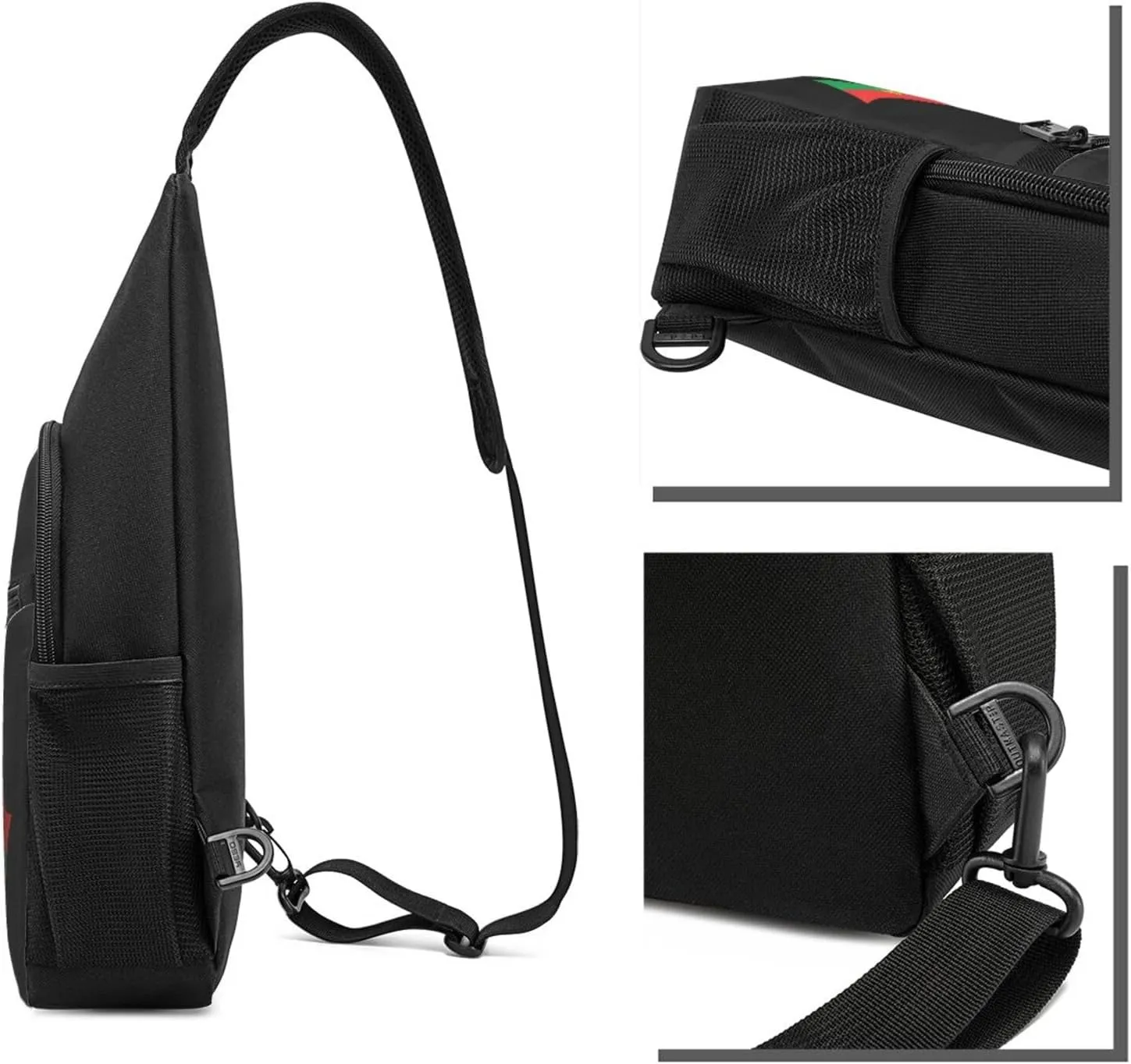 American And Burkina Faso Flag Chest Pack Leisure Shoulder Crossbody Chest Bag