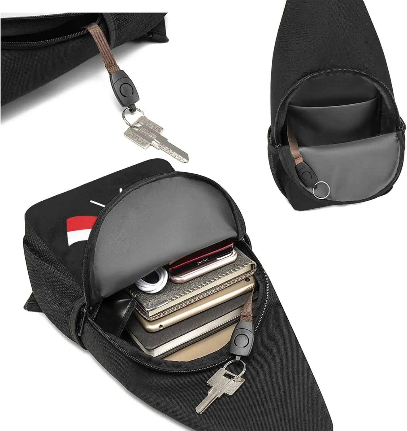 American And Czechia Flag Chest Pack Leisure Shoulder Crossbody Chest Bag
