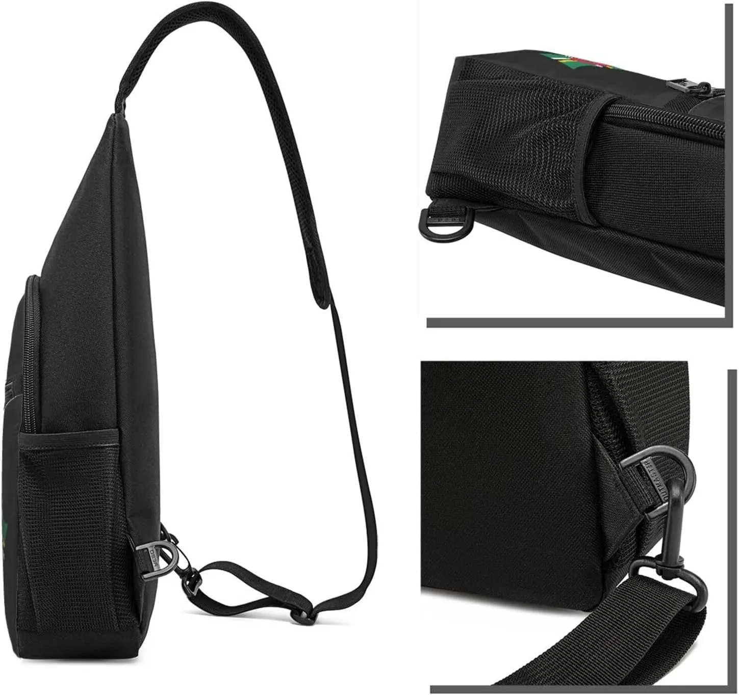 American And Dominica Flag Chest Pack Leisure Shoulder Crossbody Chest Bag