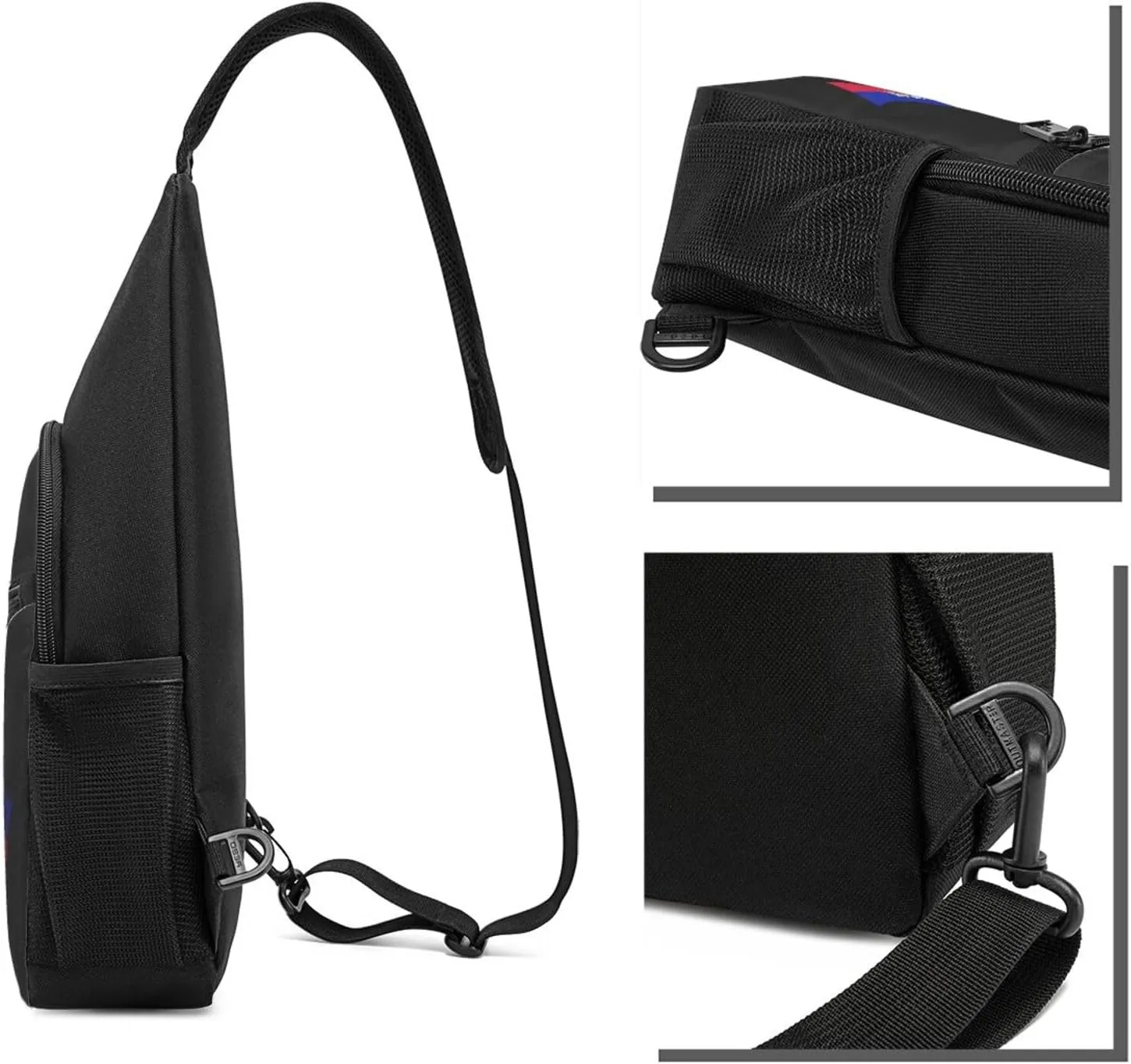 American And Haiti Flag Chest Pack Leisure Shoulder Crossbody Chest Bag