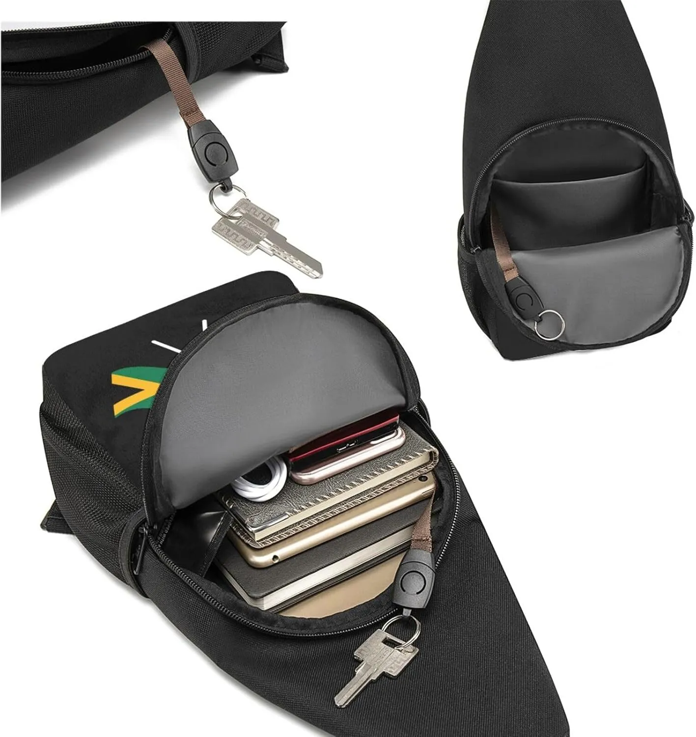 American And Jamaica Flag Chest Pack Leisure Shoulder Crossbody Chest Bag