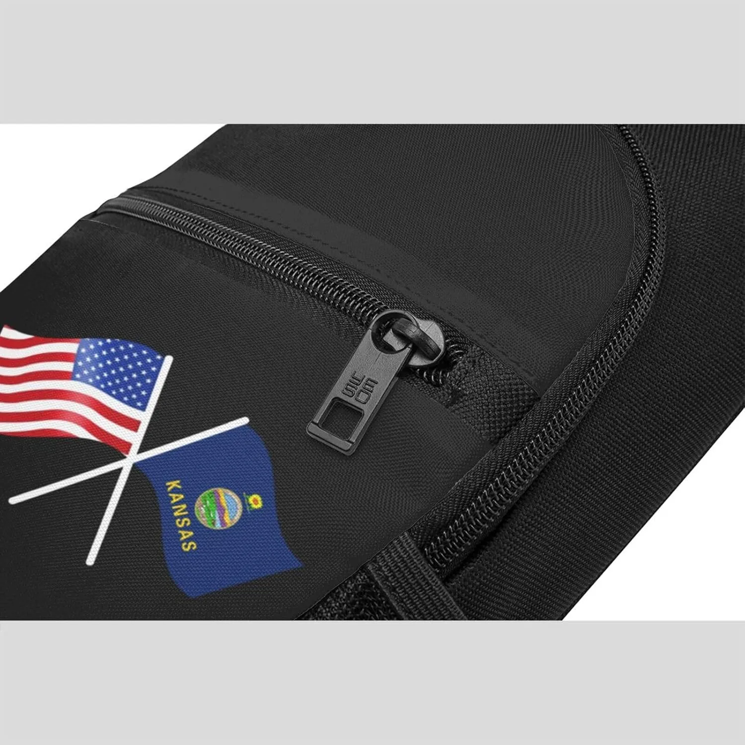American And Kansas Flag Chest Pack Leisure Shoulder Crossbody Chest Bag