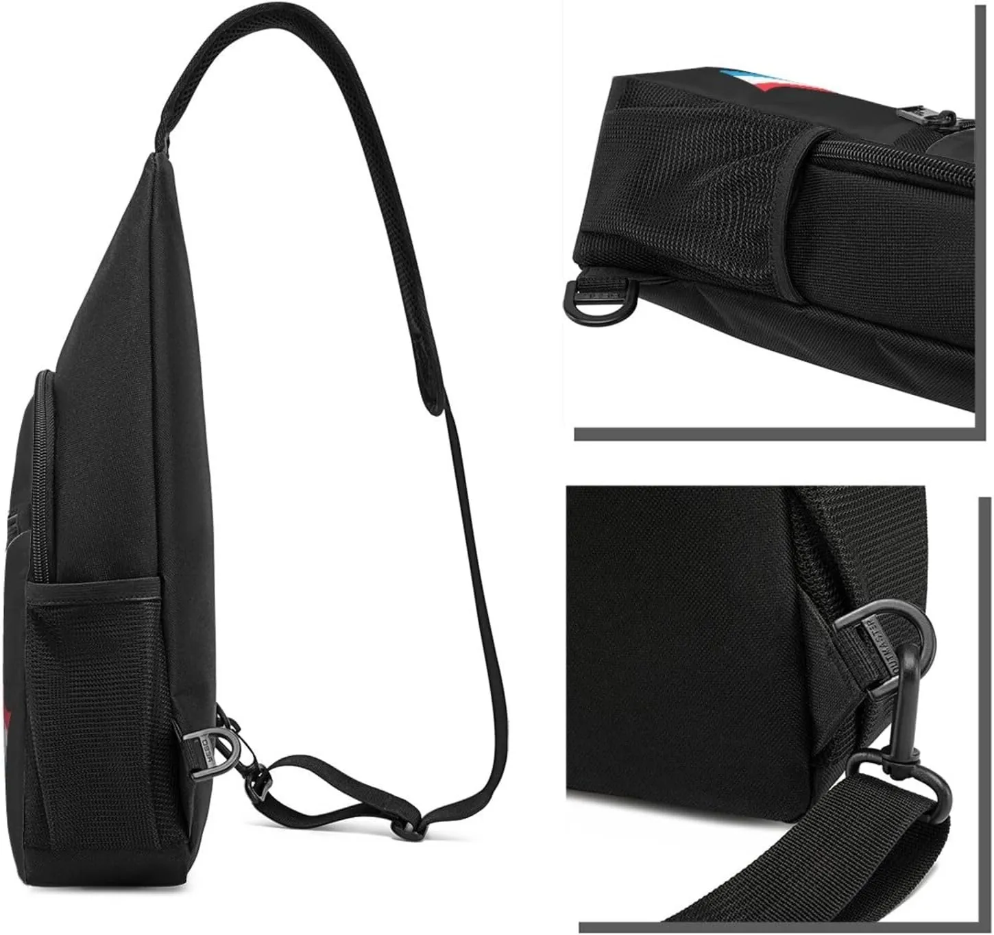 American And Luxembourg Flag Chest Pack Leisure Shoulder Crossbody Chest Bag