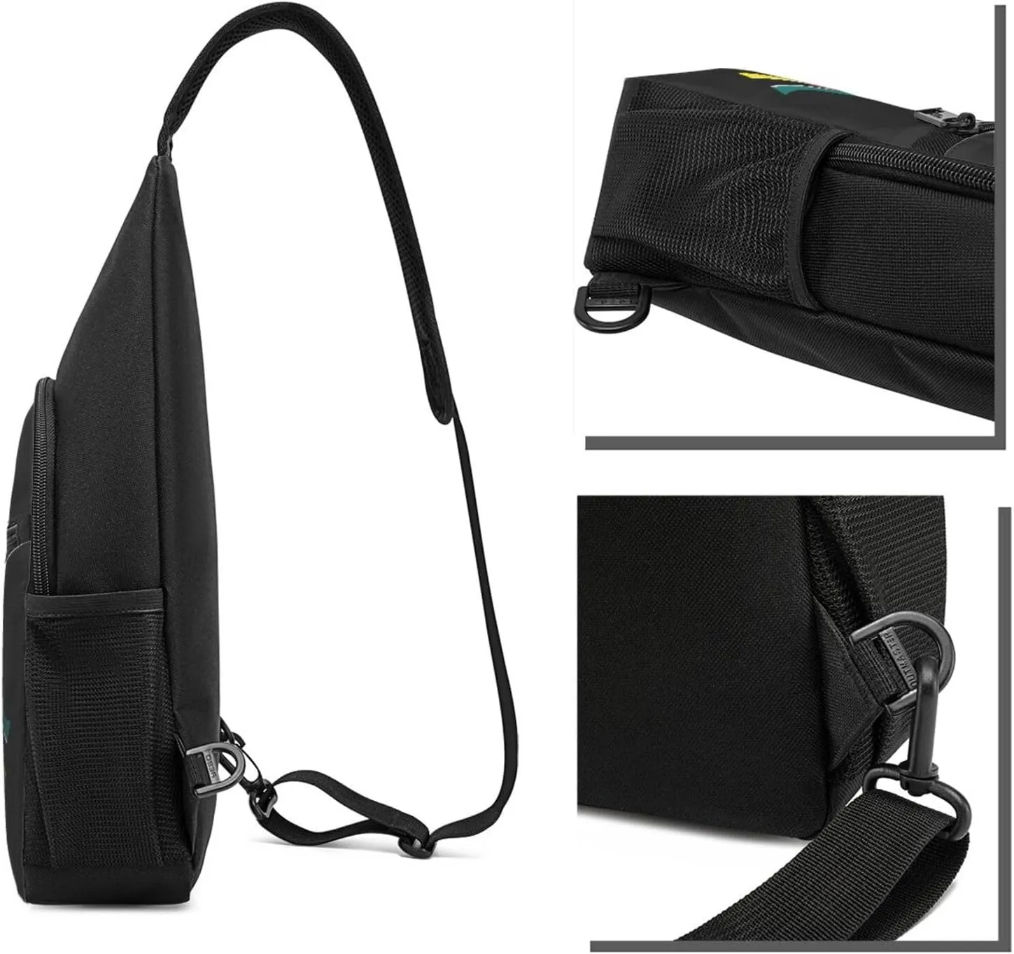 American And Mozambique Flag Chest Pack Leisure Shoulder Crossbody Chest Bag
