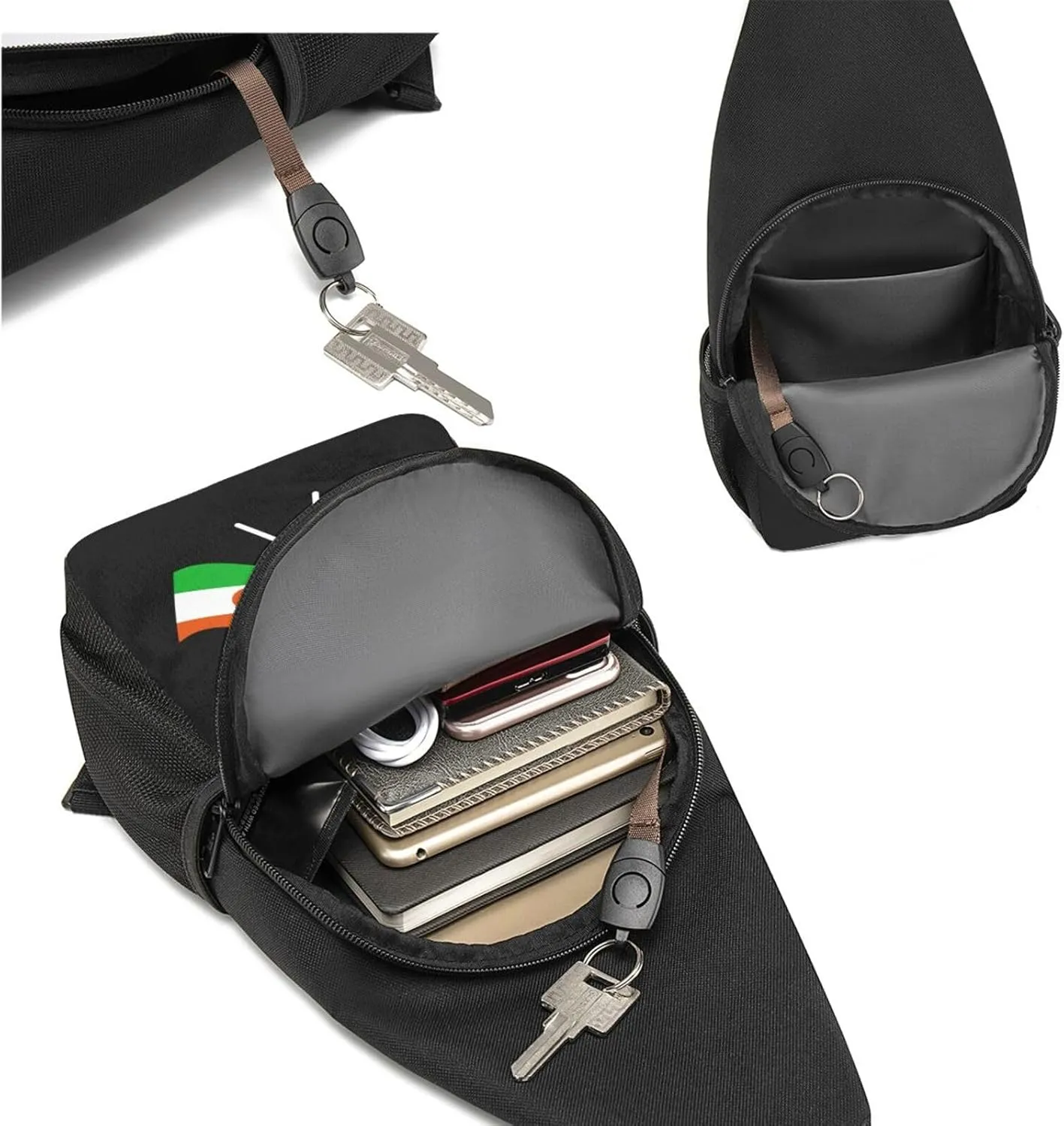 American And Niger Flag Chest Pack Leisure Shoulder Crossbody Chest Bag