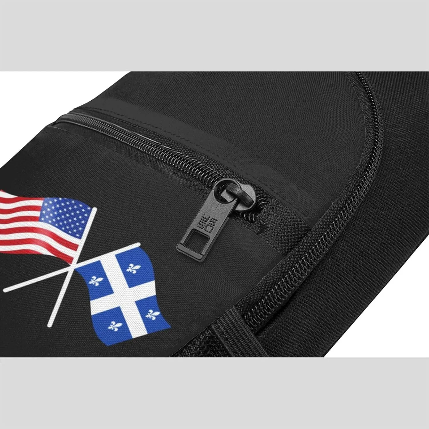 American And Quebec Flag Chest Pack Leisure Shoulder Crossbody Chest Bag