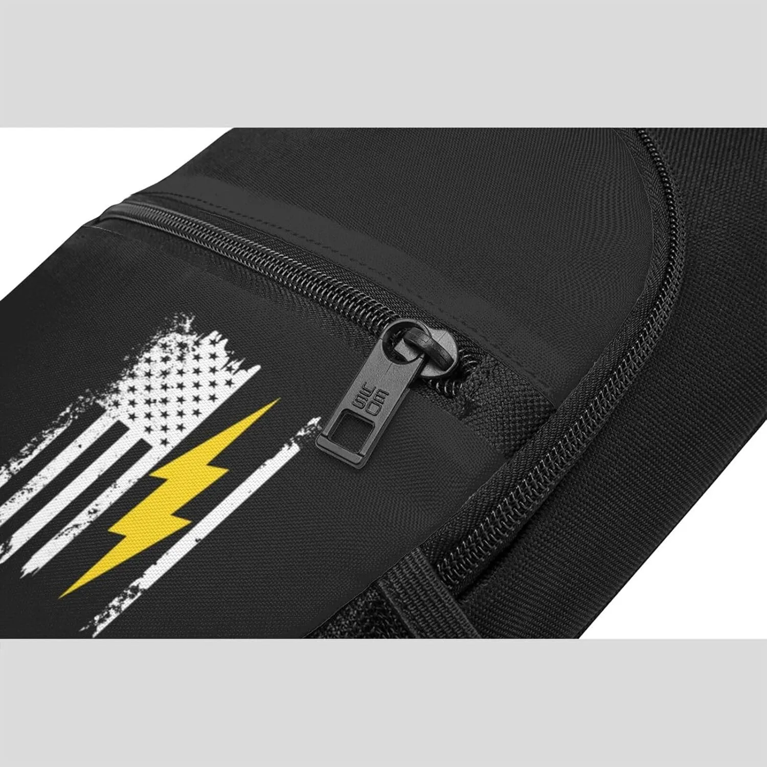 American Flag Lightning Bolt Electrician Chest Pack Leisure Shoulder Crossbody Chest Bag