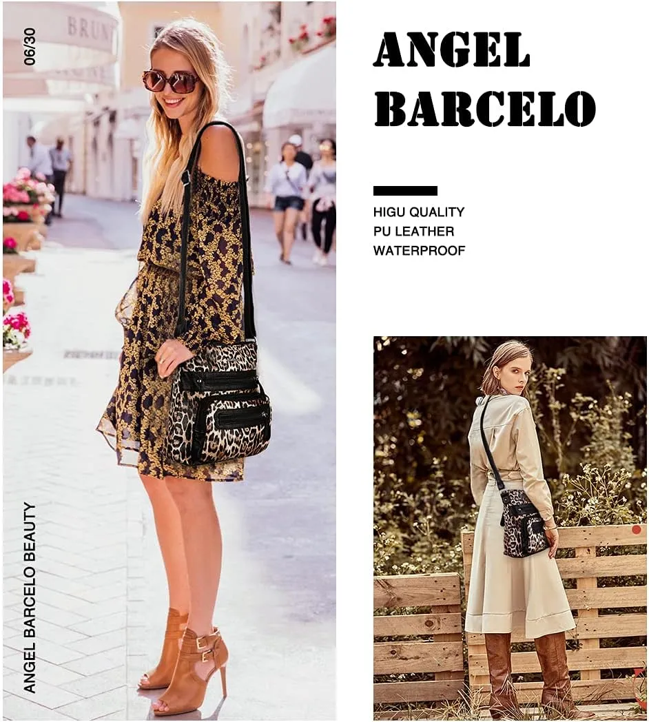 Angel Barcelo Crossbody Bags for Women,Ultra Soft Leather Purses for Women