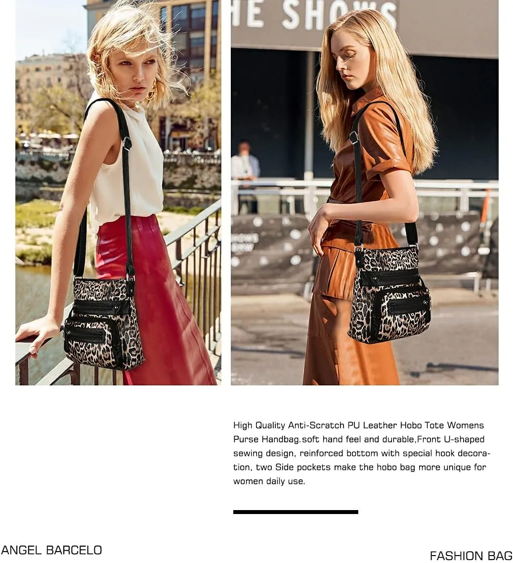 Angel Barcelo Crossbody Bags for Women,Ultra Soft Leather Purses for Women