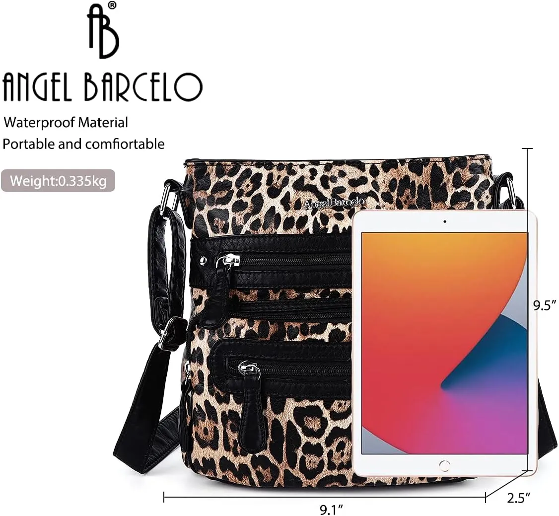 Angel Barcelo Crossbody Bags for Women,Ultra Soft Leather Purses for Women