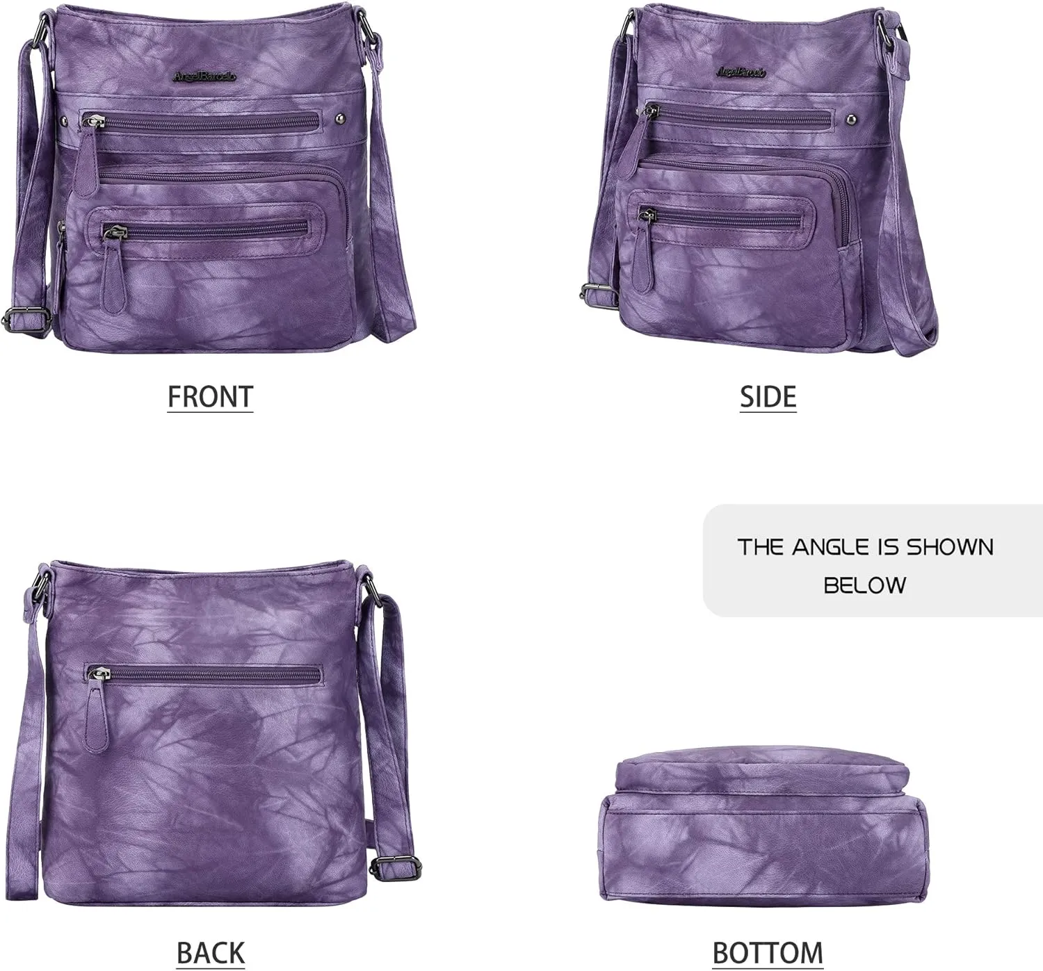 Angel Barcelo Crossbody Bags for Women,Ultra Soft Leather Purses for Women