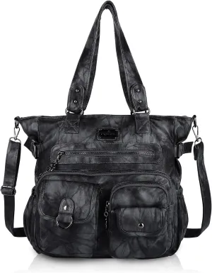 Angel Kiss Purses and Handbag for Women Soft PU Leather Shoulder Handbag Women Tote Satchel Bags Top Handle Satchel