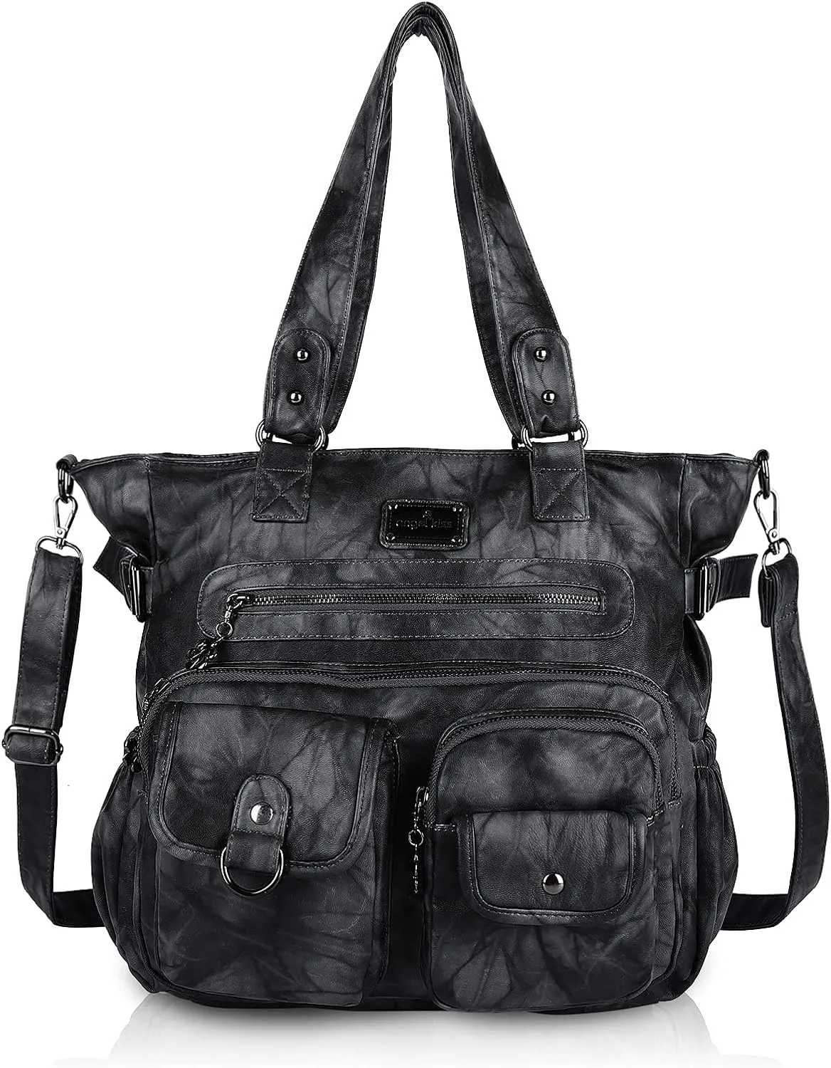 Angel Kiss Purses and Handbag for Women Soft PU Leather Shoulder Handbag Women Tote Satchel Bags Top Handle Satchel