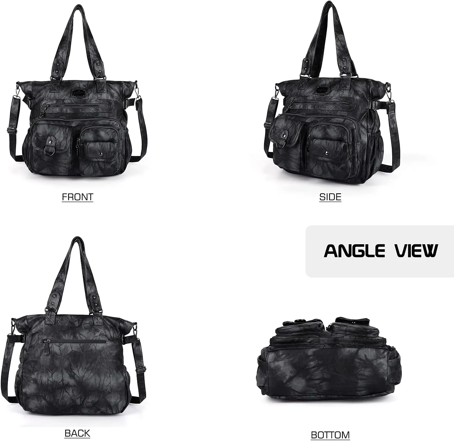 Angel Kiss Purses and Handbag for Women Soft PU Leather Shoulder Handbag Women Tote Satchel Bags Top Handle Satchel