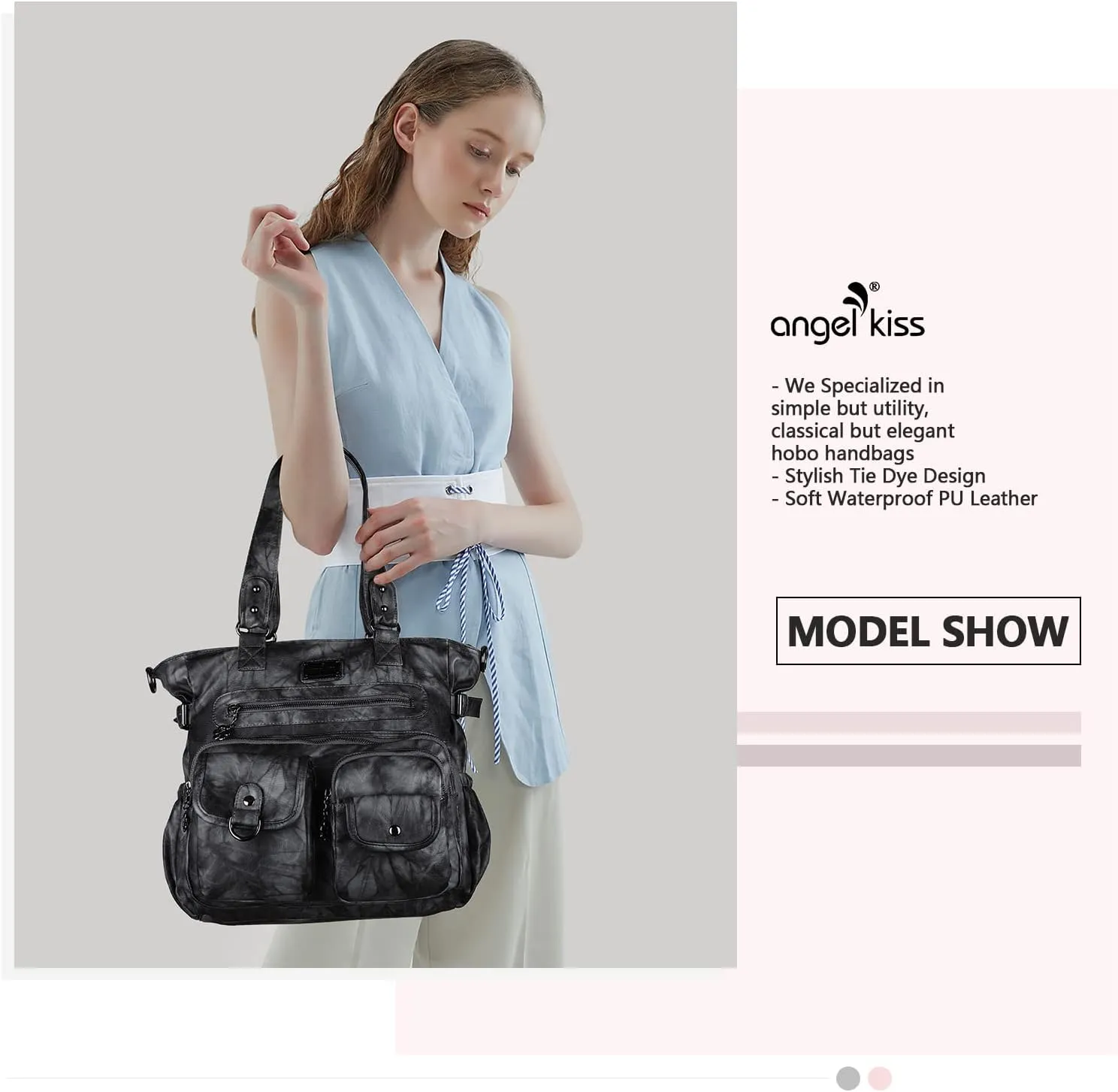 Angelkiss Purses and Handbag for Women Soft Leather Hobo Bags Satchel Shoulder Bags Ladies Tote Crossbody Bag