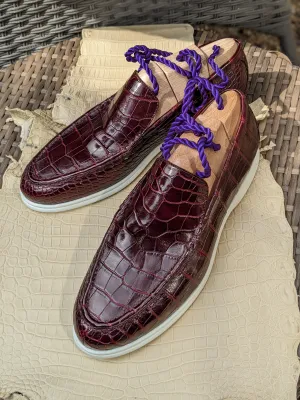 Ascot Cannes - Burgundy Crocodile