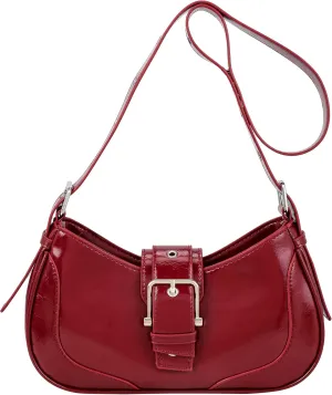 Ayliss Shoulder Bag for Women Red Purse Y2k Top Handle Bag Burgundy Purse Vegan Leather Tote Handbag Clutch Hobo Studded