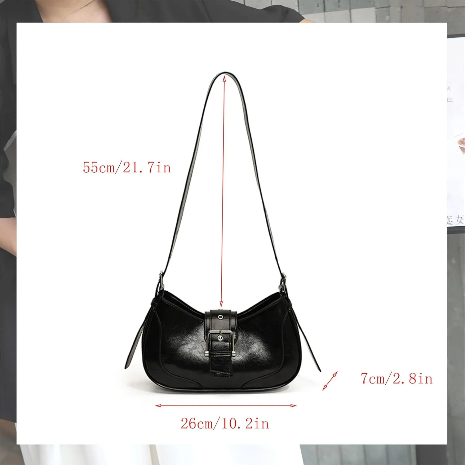 Ayliss Shoulder Bag for Women Red Purse Y2k Top Handle Bag Burgundy Purse Vegan Leather Tote Handbag Clutch Hobo Studded